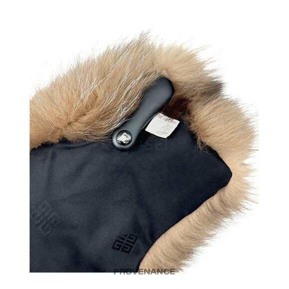 🔴 Givenchy Fur Shawl Scarf - Cream Brown Fox - Picture 8 of 10